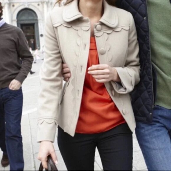 Boden Mayfair black wool blend scallop detail winter coat 12 - Picture 14 of 14